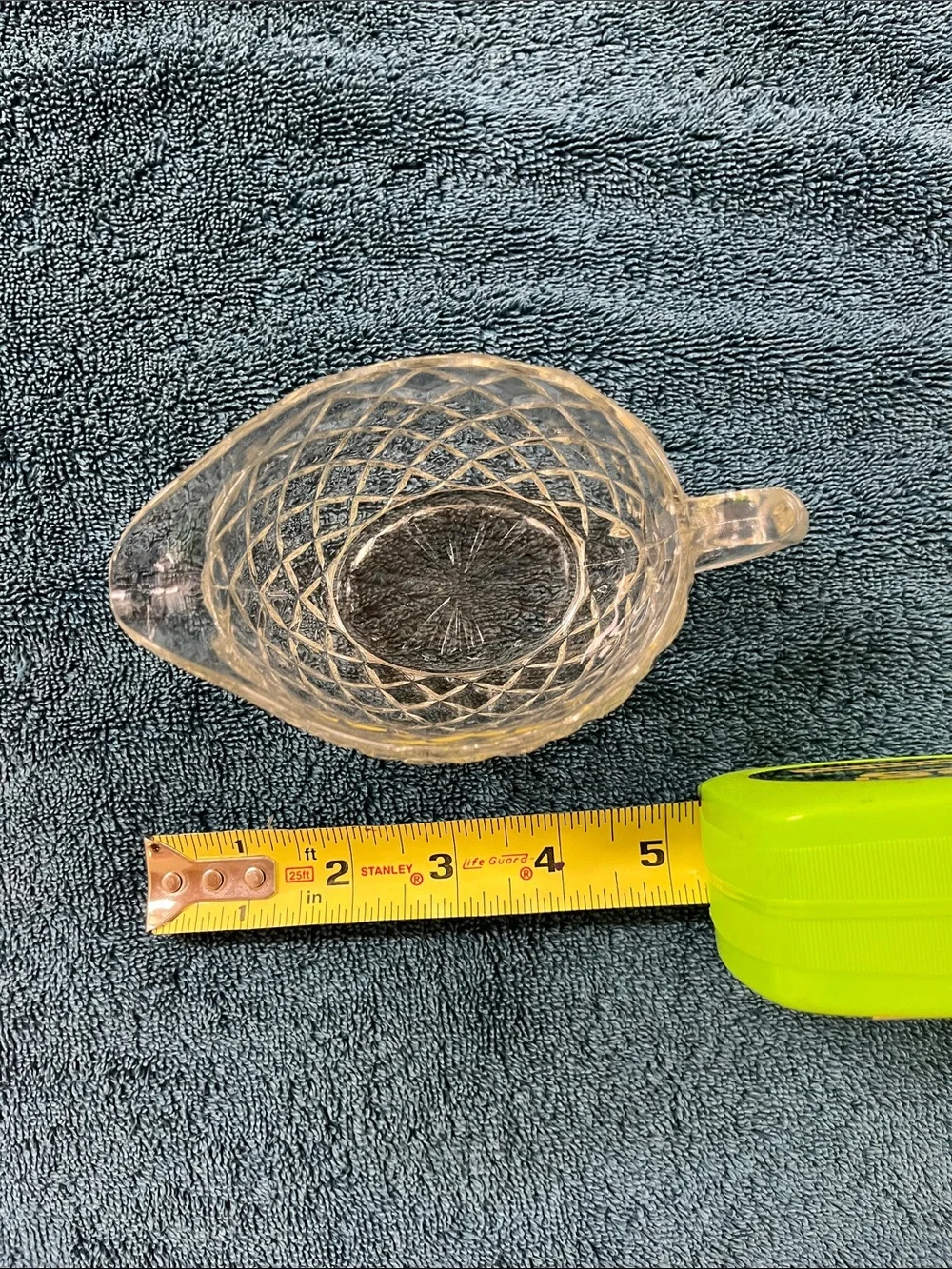 Waterford clear “waffle“ glass creamer